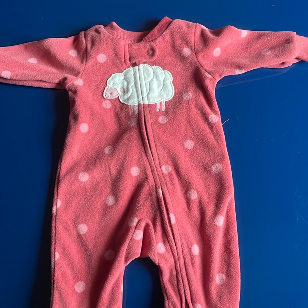 Newborn sized Carters fleece pajamas